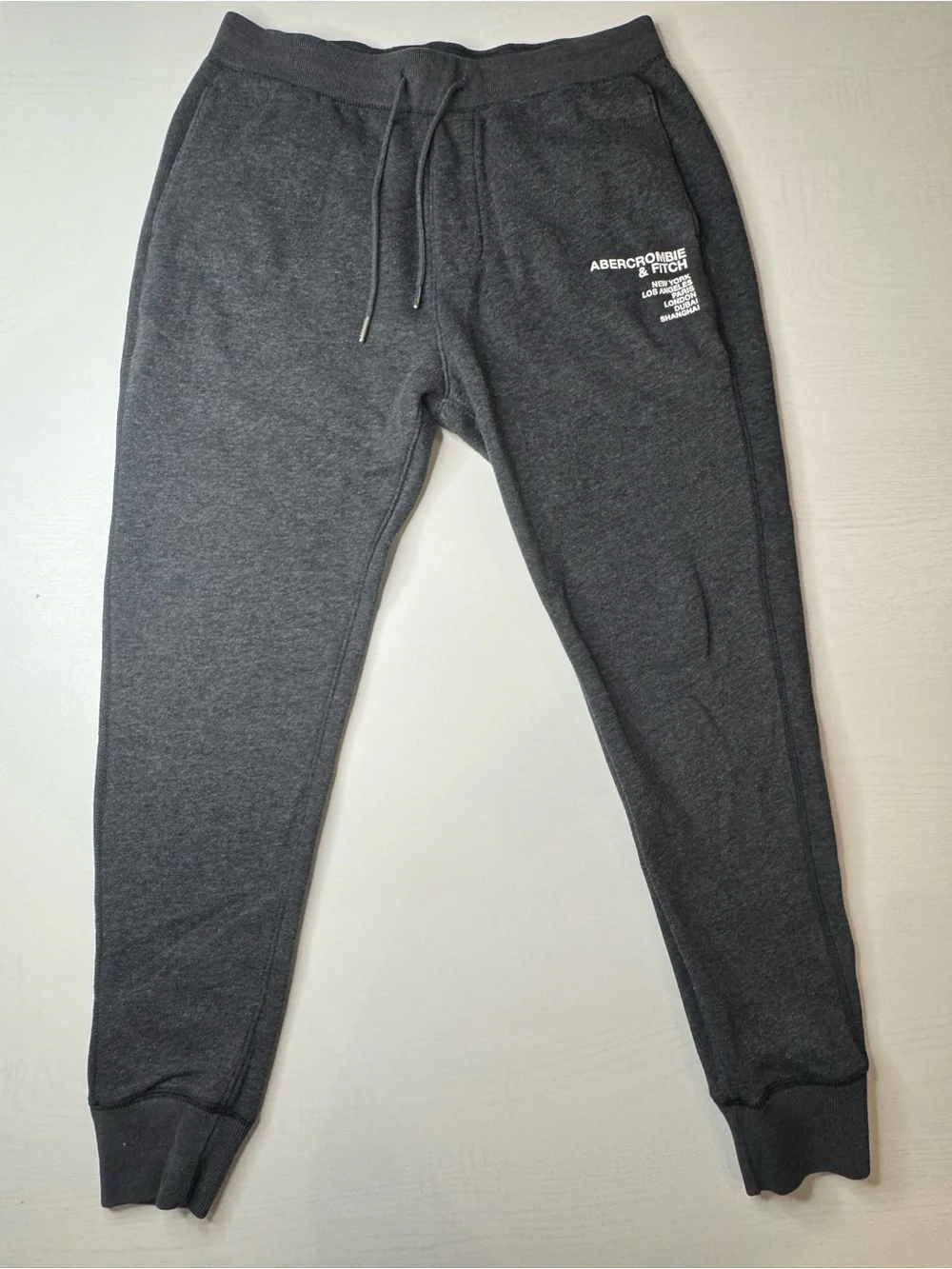 Abercrombie & Fitch Men's Dark Charcoal Gray Jogger Sweatpants